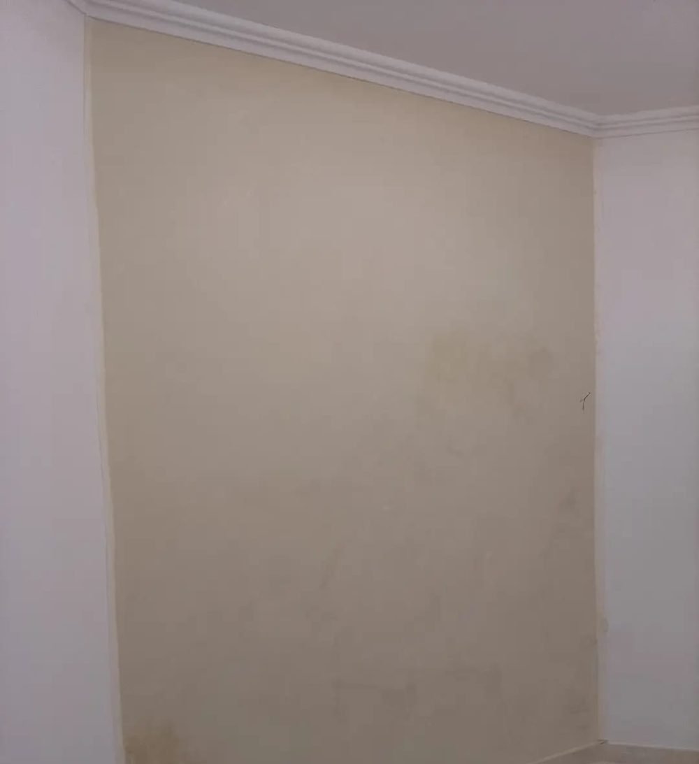 Pared lisa antes de la decoración